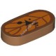 Деталь Лего Плитка 1 х 2 Овальная С Рисунком Цвет Карамельный