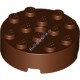 Деталь Лего Кубик Круглый 4 х 4 С Отверстием Цвет Коричневый
