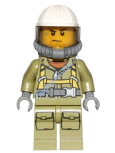 Минифигурка Лего Сити - Исследователь вулканов - Рабочий-cty0682