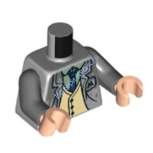 Деталь Лего Торс С Рисунком Цвет Светло-Серый