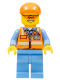 Минифигурка Лего Сити - Рабочий (ноги скол)