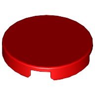 Плитка Круглая 2 х 2 С Креплением Под Штырек Снизу, Цвет: Красный