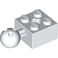 Деталь Лего Техник Кубик Модифицированный 2 х 2 С Шаром И Отверстием Под Ось Цвет Белый