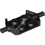 Деталь Лего Пластина 2 х 2 С Креплением Для Колес И Отверстием В Центре Цвет Черный