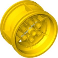Деталь Лего Диск 43.2 Мм D х 26 Мм Техник Гоночный Малый 6 Пин Отверстий Цвет Желтый