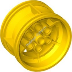 Деталь Лего Диск 43.2 Мм D х 26 Мм Техник Гоночный Малый 6 Пин Отверстий Цвет Желтый
