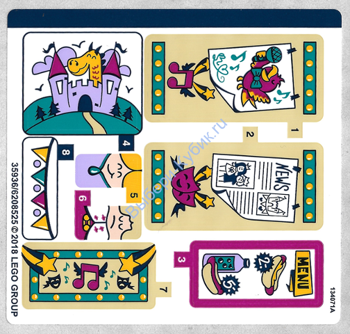 Наклейки К Набору Лего 41334 - (35936/6208525)