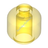 Деталь Лего Голова Минифигурки Однотонная Штырек С Отверстием Цвет Прозрачно-Желтый