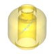 Деталь Лего Голова Минифигурки Однотонная Штырек С Отверстием Цвет Прозрачно-Желтый