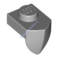Деталь Лего Пластина 1 х 1 С Вертикальным Зубом Цвет Светло-Серый