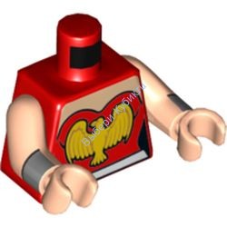 Деталь Лего Торс С Рисунком Цвет Красный