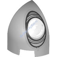 Деталь Лего Кубик Скошенный Закругленный Правый 1 x 1 x 1 1/3 С Декором Цвет Светло-Серый