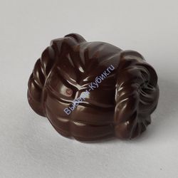 Деталь Лего Волосы Собранные В 2 Пучка Цвет Темно-Коричневый