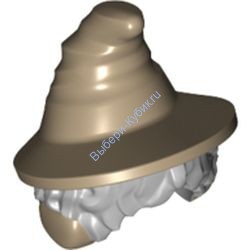 Деталь Лего Шляпа С Волосами Цвет Темно-Серый