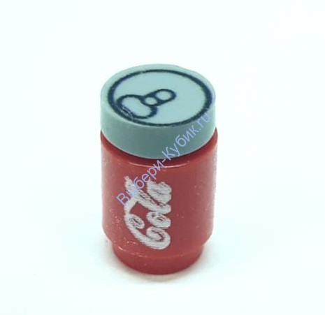 Деталь Аналог Совместимый С Лего Банка Колы (БрикКола) Цвет Красный