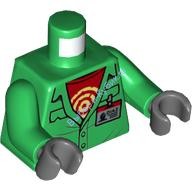Деталь Лего Торс С Рисунком Цвет Зеленый