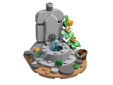 Набор Деталей Лего От Выбери Кубик ФОНТАН Серый