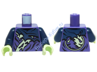 Деталь Лего Торс С Рисунком Цвет Темно фиолетовый