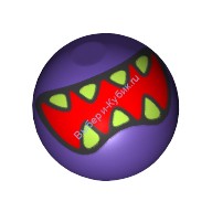 Деталь Лего Техник Деталь Лего Поворотный Шарс Рисунком Цвет Темно-Фиолетовый