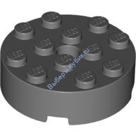 Деталь Лего Кубик Круглый 4 х 4 С Отверстием Цвет Темно-Серый