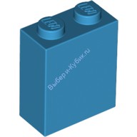 Деталь Лего Кубик 1 х 2 х 2 Под Штырек Цвет Темно-Лазурный