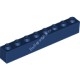 Деталь Лего Кубик 1 х 8 Цвет Темно-Синий
