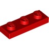 Деталь Лего Пластина 1 х 3 Цвет Красный