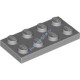 Деталь Лего Пластина 2 х 4 Цвет Светло-Серый