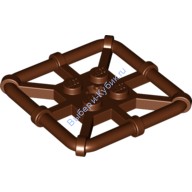 Деталь Лего Пластина 2 х 2 С Бампером По Периметру Цвет Коричневый