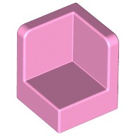 Деталь Лего Панель 1 х 1 х 1 Угол Цвет Ярко-Розовый