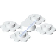 Деталь Лего Цветок Маленький 4 Шт Цвет Белый