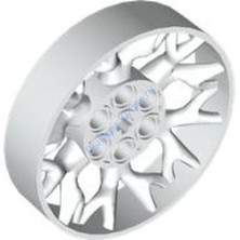 Деталь Лего Техник Колесо 55.7мм Д. x 13 6 Пин Отверстий Цвет Белый