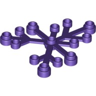 Деталь Лего Листья 6 х 5 Цвет Темно-Фиолетовый