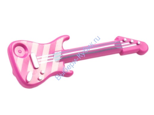 Деталь Лего Электрогитара С Рисунком Цвет Темно-Розовый