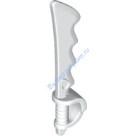 Деталь Лего Сабля Зазубренная Цвет Белый