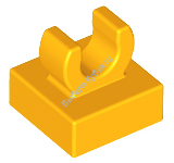 Деталь Лего Плитка Модифицированная 1 х 1 С Защелкой - С Закругленным Зажимом Цвет Ярко Светло Желтый