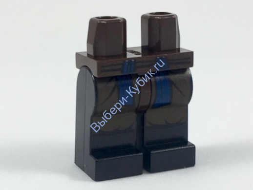 Деталь Лего Бедра И Ноги С Рисунком Цвет Темно-Коричневый