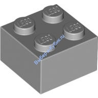 Деталь Лего Кубик 2 х 2 Цвет Светло-Серый Пожелтевший