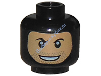 Деталь Лего Голова Минифигурки Цвет Черный