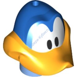 Деталь Лего Голова Модифицированная Дорожный Бегун Цвет Синий