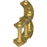 Деталь Лего Забор 4 х 4 х 2 Закругленный Из Прутьев С 3 Штырьками Цвет Перламутрово-Золотой