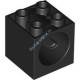 Деталь Лего Кубик Модифицированный 2 x 2 x 1 2/3 С Отверстием Для Червячного Винта 6L Цвет Черный