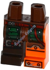 Деталь Лего Ноги С Рисунком Цвет Коричневый