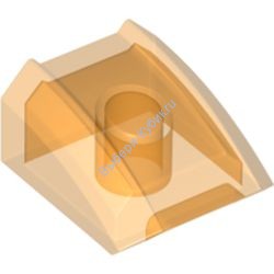 Деталь Лего Скос Закругленный 2 х 2 Без Штырьков Цвет Прозрачно-Оранжевый