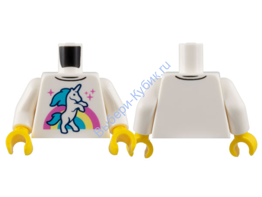 Деталь Лего Торс С Рисунком Цвет Белый