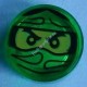 Деталь Лего Плитка Круглая 1 х 1 С Рисунком Цвет Прозрачно-Зеленый