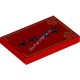 Деталь Лего Плитка 2 х 3 С Рисунком Цвет Красный