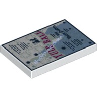 Деталь Лего Плитка 2 х 3 с Рисунком Цвет Белый