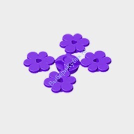 Деталь Аналог Совместимый С Лего Цветок Маленький 4 Шт Цвет Темно-Фиолетовый