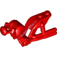 Деталь Лего Верхняя Часть Мотоцикла С Двойным Выхлопом Цвет Красный